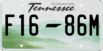 TN license plate F1686M
