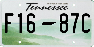 TN license plate F1687C