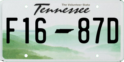 TN license plate F1687D