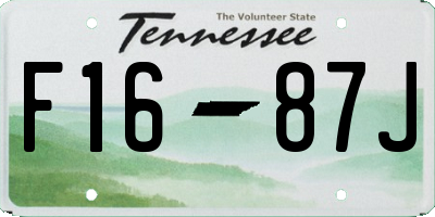 TN license plate F1687J