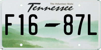 TN license plate F1687L