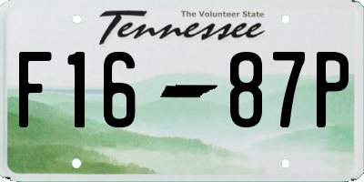 TN license plate F1687P