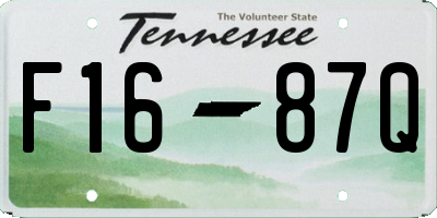 TN license plate F1687Q