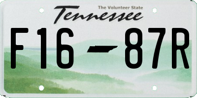 TN license plate F1687R