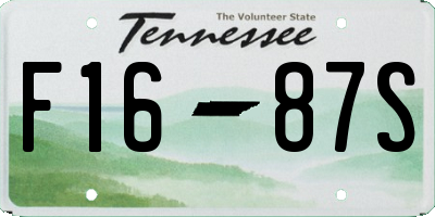 TN license plate F1687S