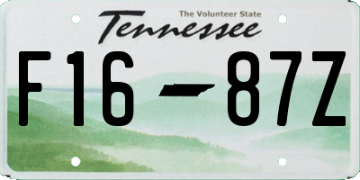 TN license plate F1687Z
