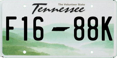 TN license plate F1688K