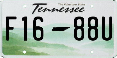 TN license plate F1688U