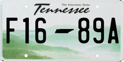 TN license plate F1689A