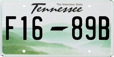 TN license plate F1689B