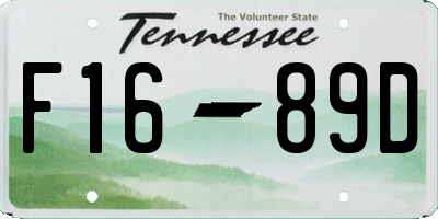 TN license plate F1689D