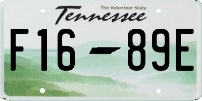 TN license plate F1689E