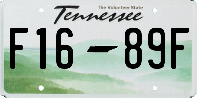 TN license plate F1689F