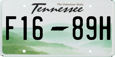 TN license plate F1689H