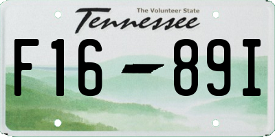 TN license plate F1689I