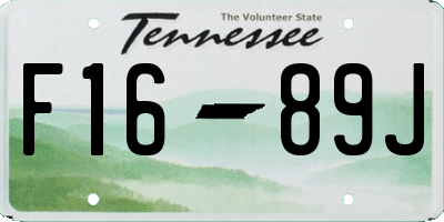 TN license plate F1689J