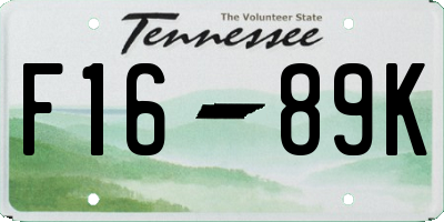 TN license plate F1689K