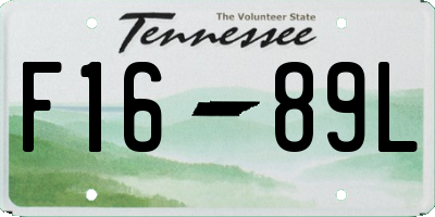 TN license plate F1689L
