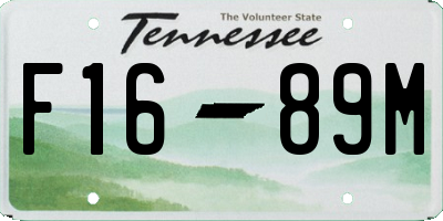 TN license plate F1689M