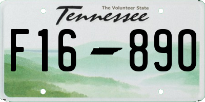 TN license plate F1689O