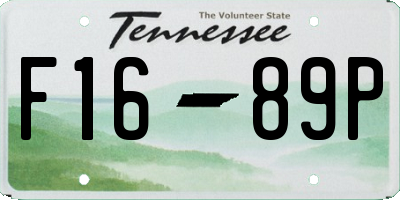 TN license plate F1689P