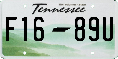 TN license plate F1689U