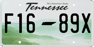 TN license plate F1689X