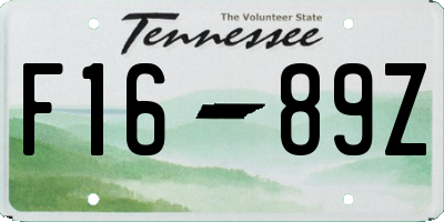 TN license plate F1689Z