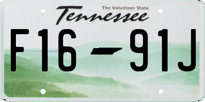 TN license plate F1691J