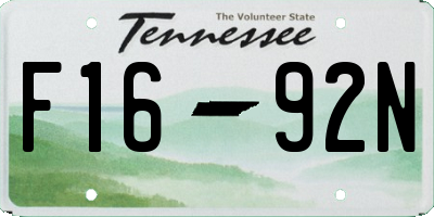 TN license plate F1692N