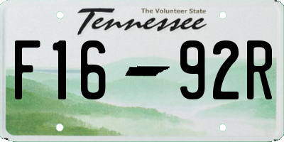 TN license plate F1692R