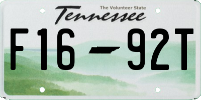 TN license plate F1692T