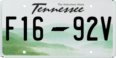 TN license plate F1692V