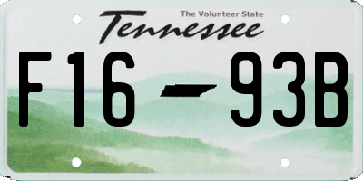 TN license plate F1693B