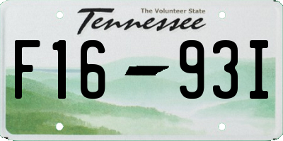 TN license plate F1693I