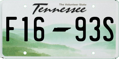 TN license plate F1693S