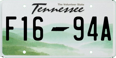 TN license plate F1694A
