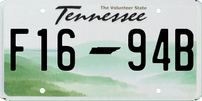 TN license plate F1694B