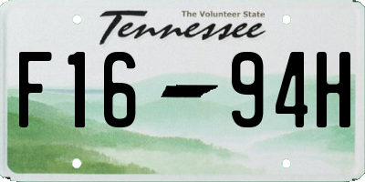 TN license plate F1694H