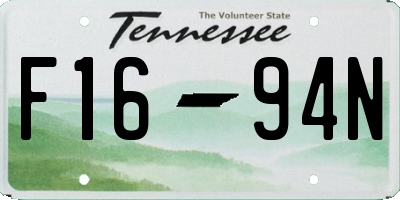 TN license plate F1694N