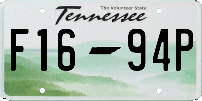 TN license plate F1694P