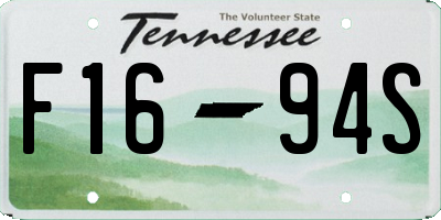 TN license plate F1694S