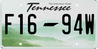TN license plate F1694W