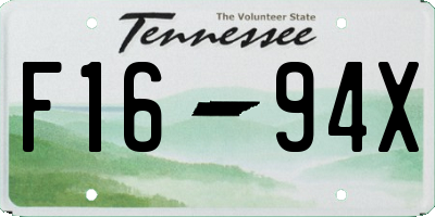 TN license plate F1694X