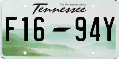 TN license plate F1694Y
