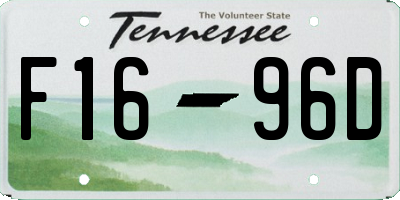 TN license plate F1696D