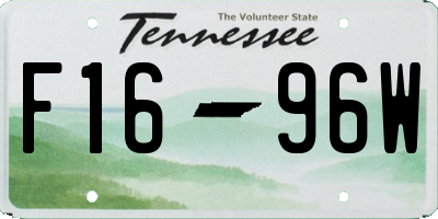 TN license plate F1696W