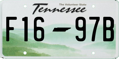 TN license plate F1697B