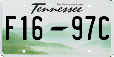 TN license plate F1697C