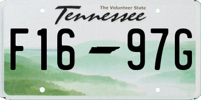 TN license plate F1697G